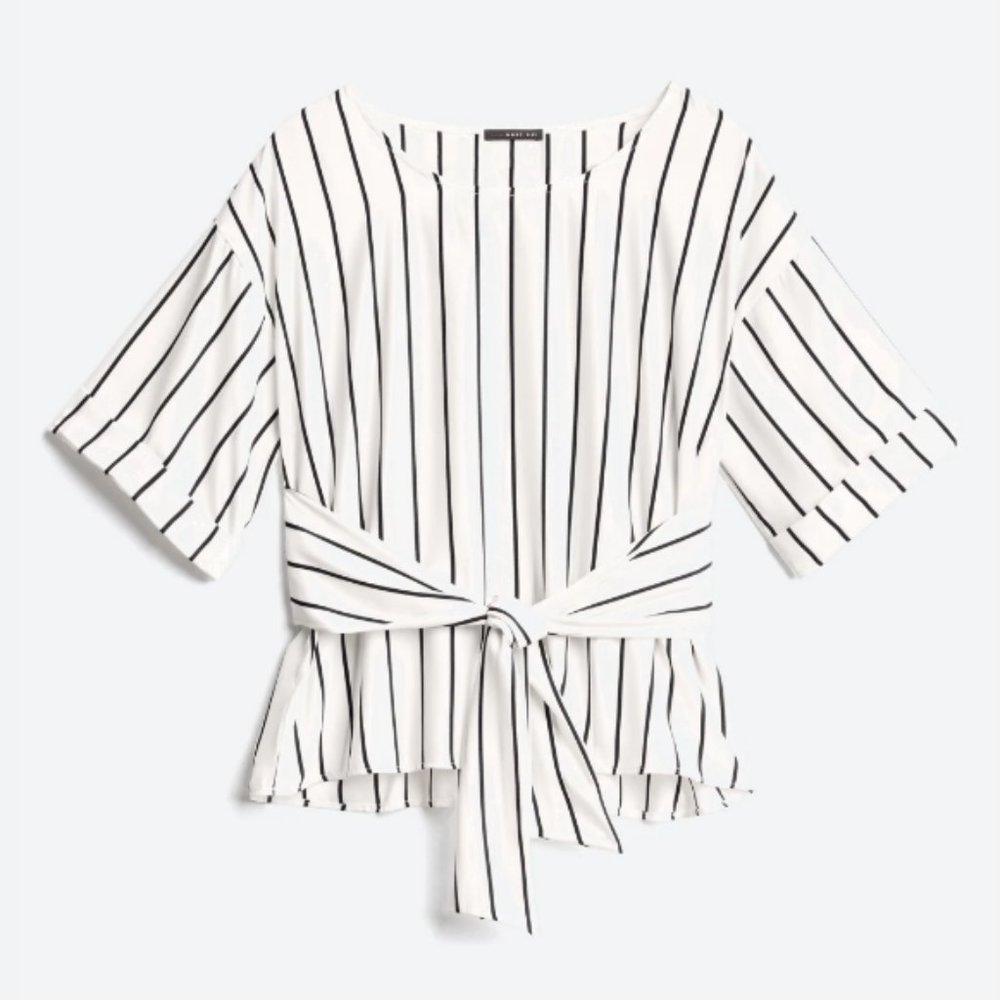 Julianne Tie Front Cuffed Sleeve Blouse from West Kei, Size XL